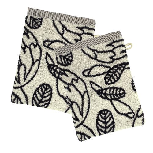 Lot De 2 Gant De Toilette 15x21 Blanc En Coton 500 G/m²