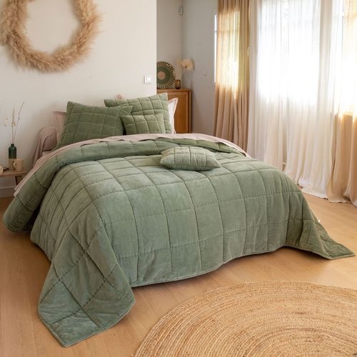 Housse De Coussin 40x40 Vert En Coton