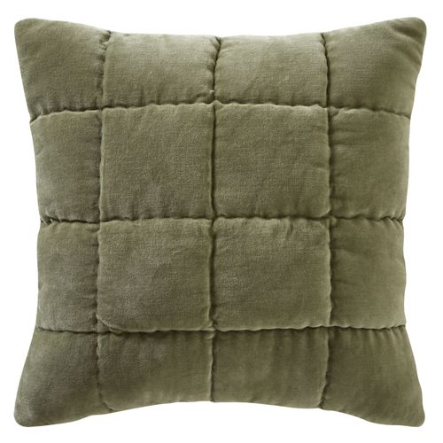 Housse De Coussin 40x40 Vert En Coton