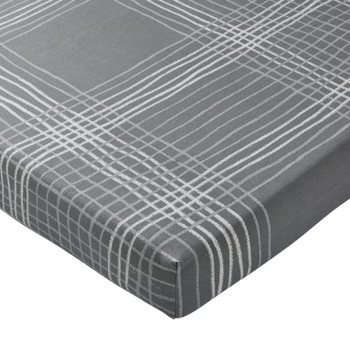 Drap-housse 140x190x28 Gris En Coton
