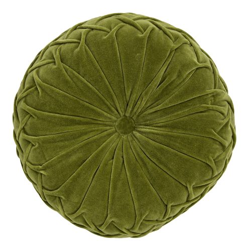 Coussin Rond Vert En Coton