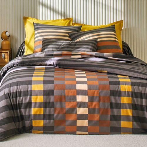 Drap-housse 90x190x28 Marron En Coton