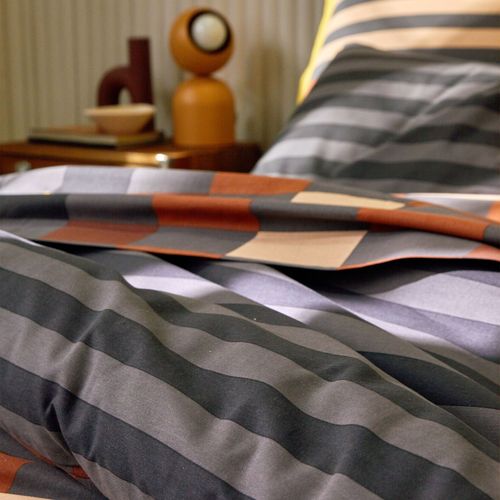 Housse De Couette 200x200 Marron En Coton