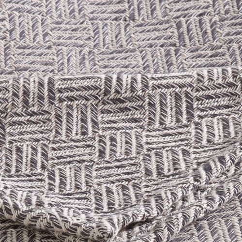 Plaid 150x150 Gris En Coton