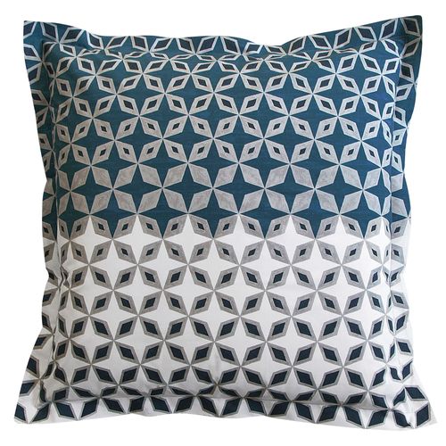 Taie Volant 50x70 Gris En Coton