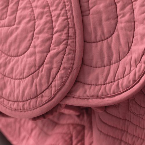 Plaid 150x150 Rose Bois De Rose En Coton 370 G/m²