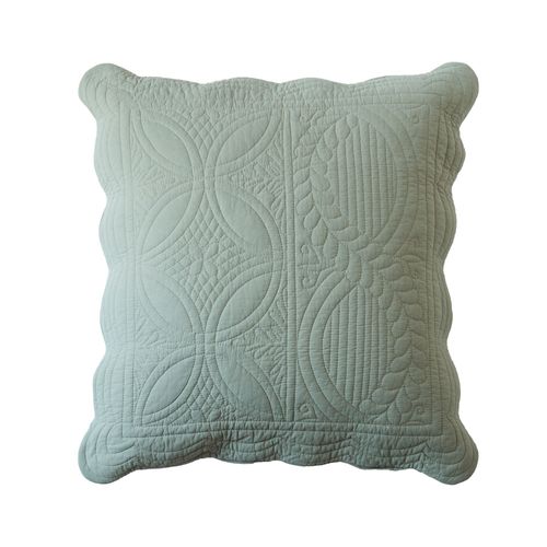 Housse De Coussin 40x40 Vert Amande En Coton 370 G/m²