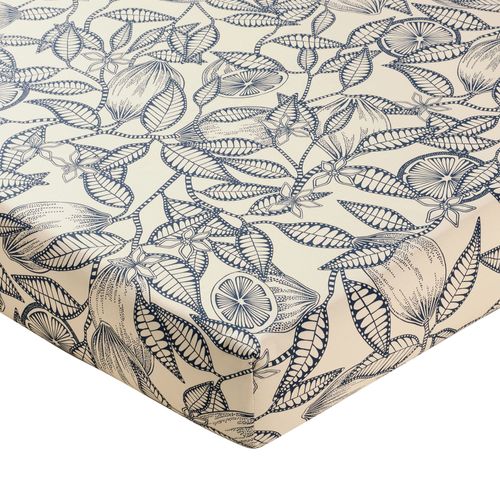 Drap-housse 140x190x28 Jaune Citron En Coton