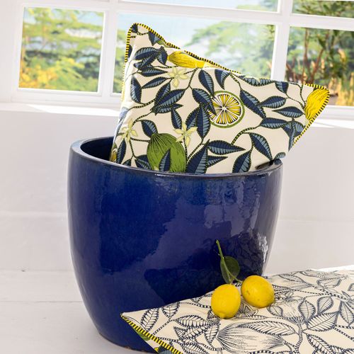 Taie Sac 65x65 Jaune Citron En Coton