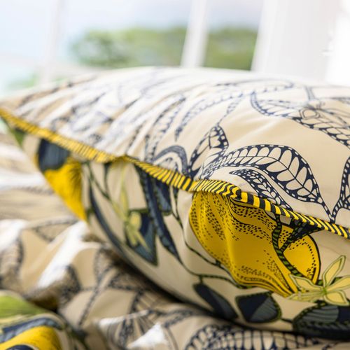 Taie Sac 65x65 Jaune Citron En Coton