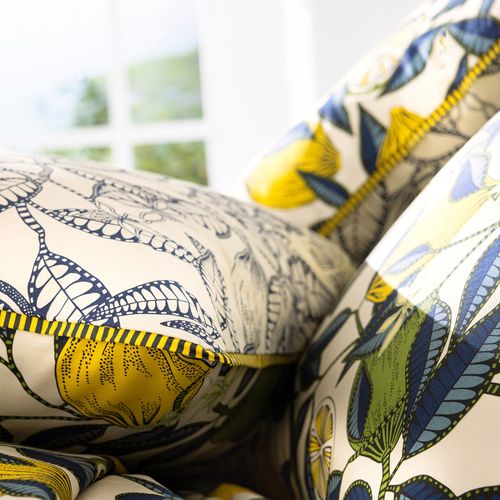 Taie Sac 65x65 Jaune Citron En Coton