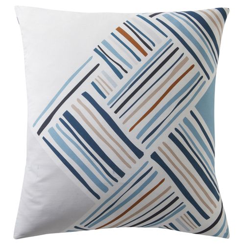 Taie Sac 63x63 Bleu Grisé En Coton