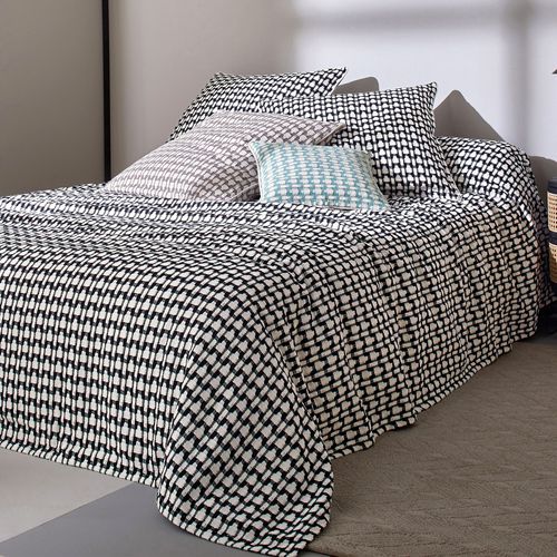 Plaid 150x150 Noir En Coton