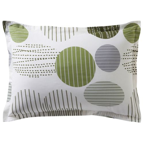 Taie Volant 65x65 Vert En Coton