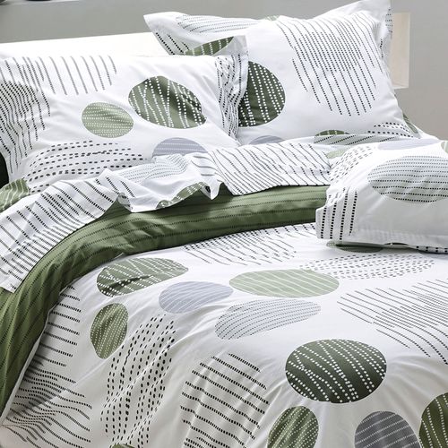 Housse De Couette 200x200 Vert En Coton