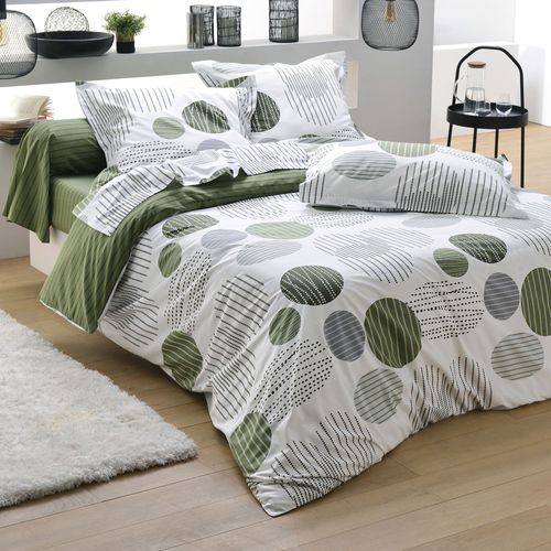 Housse De Couette 200x200 Vert En Coton