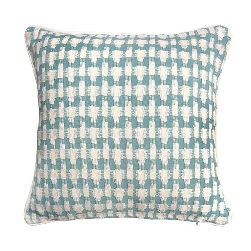 Lot De 2 Housse De Coussin 40x40 Bleu Aqua En Coton