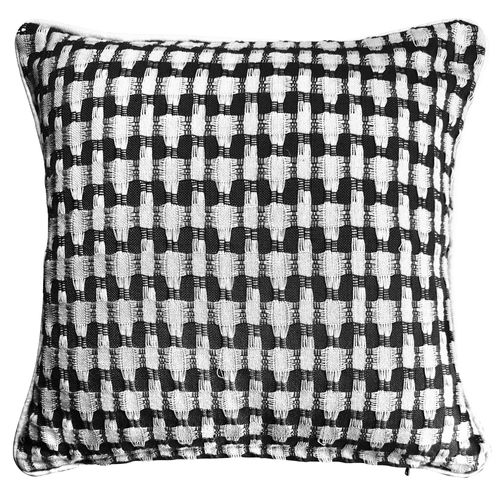 Lot De 2 Housse De Coussin 65x65 Noir En Coton