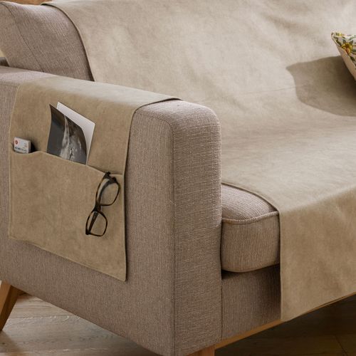 Protège Canapé 110x140 Beige En Polyester