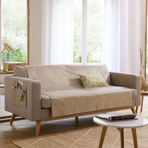 Protège Canapé 110x140 Beige En Polyester