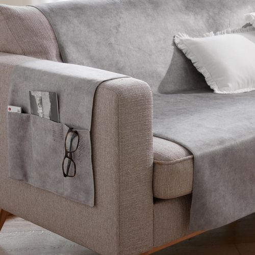 Protège Canapé 200x140 Gris En Polyester
