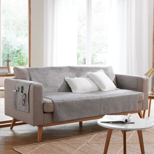 Protège Canapé 200x140 Gris En Polyester