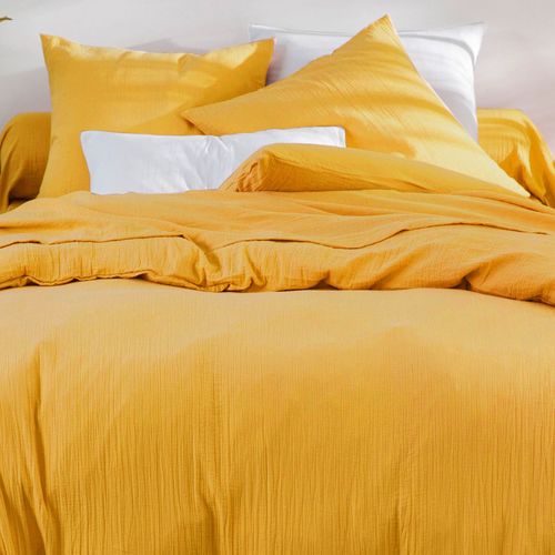 Drap-housse 160x200x28 Jaune Maïs En Coton