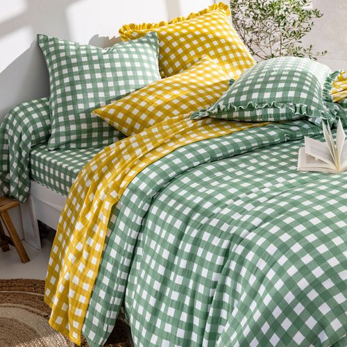 Drap-housse 90x190x28 Jaune Maïs En Coton