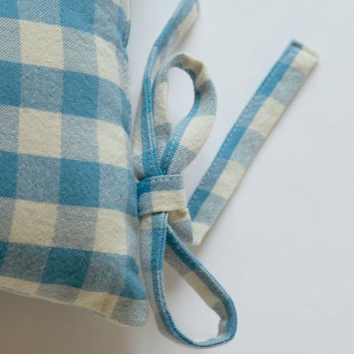 Lot De 2 Galette 40x40 Bleu En Coton