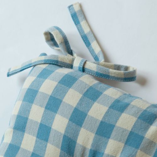 Lot De 2 Galette 40x40 Bleu En Coton