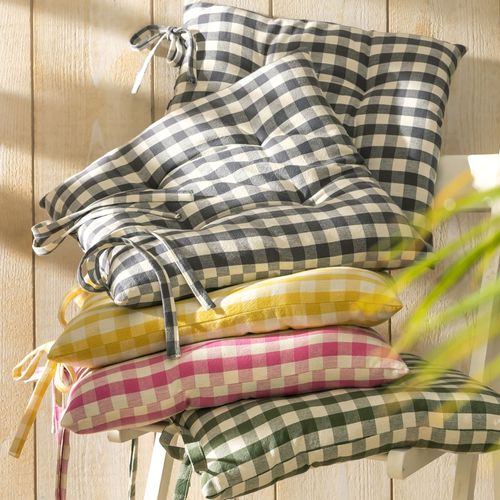 Lot De 2 Galette 40x40 Gris En Coton