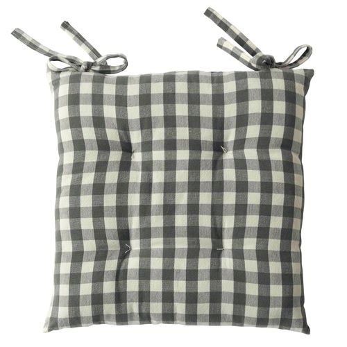 Lot De 2 Galette 40x40 Gris En Coton