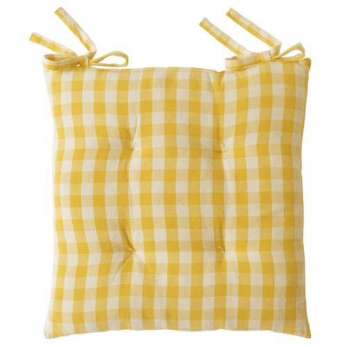 Lot De 2 Galette 40x40 Jaune En Coton