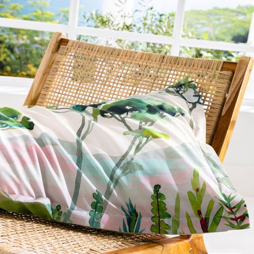 Taie Volant 50x70 Vert En Coton