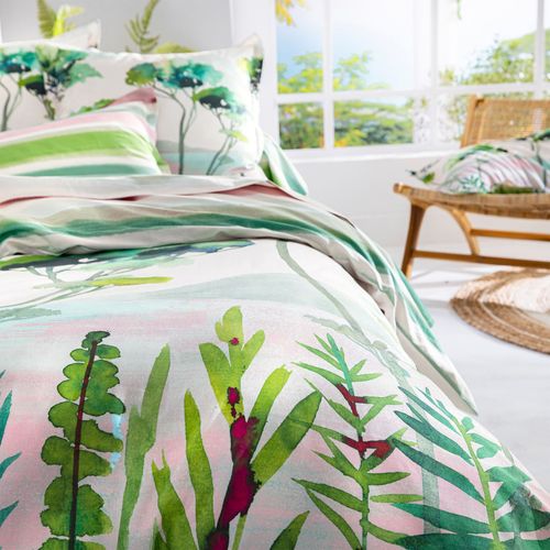 Housse De Couette 200x200 Vert En Coton