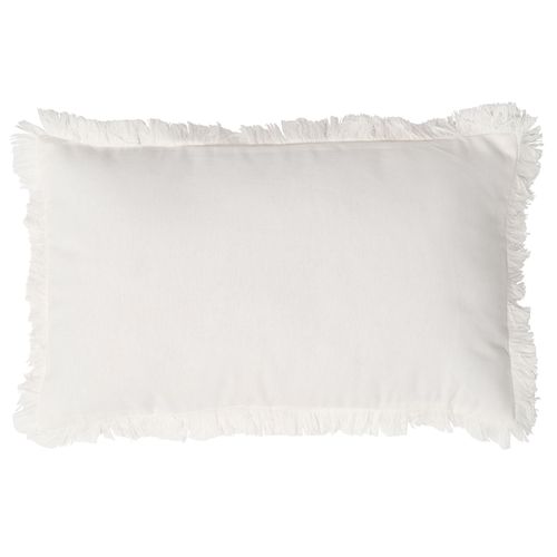 Coussin 30x50 Blanc Ivoire En Coton