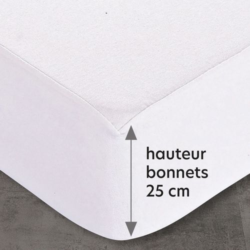 Protège Matelas 140x190 Blanc En Polyester