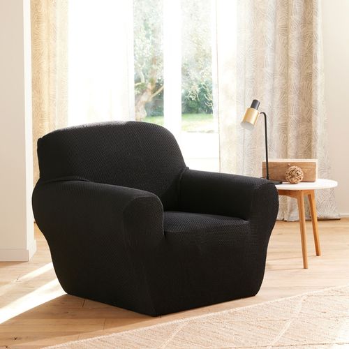 Housse Canapé 4 Places Noir En Polyester