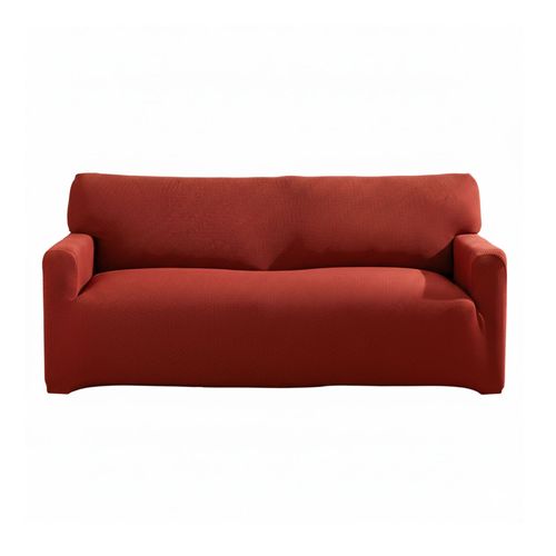Housse Canapé 3 Places Rouge Tomette En Polyester