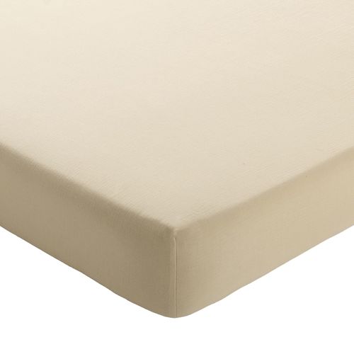 Drap-housse 180x200x28 Beige En Coton