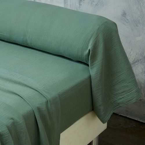 Drap-housse 180x200x28 Vert Céladon En Coton