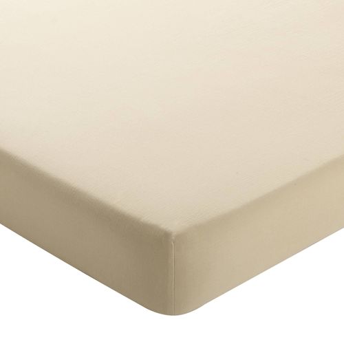 Drap-housse Grand Bonnet 90x200x32 Beige En Coton