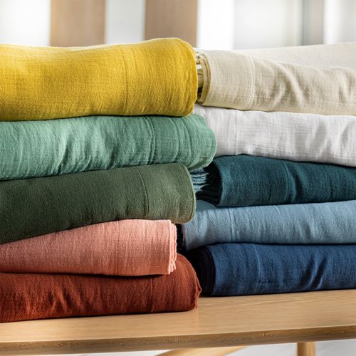 Drap-housse Grand Bonnet 140x200x32 Bleu Canard En Coton