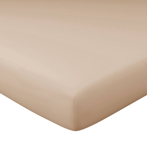 Drap-housse Grand Bonnet 90x200x40 Beige Sable En Coton