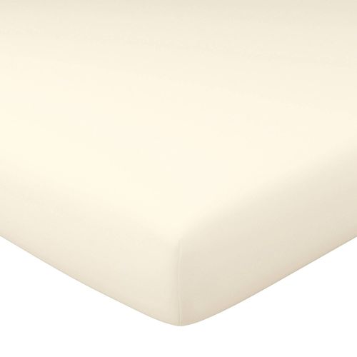 Drap-housse Grand Bonnet 160x200x40 Blanc Ivoire En Coton