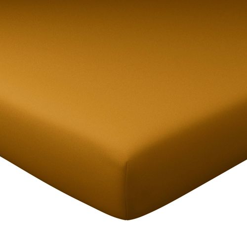 Drap-housse Grand Bonnet 90x200x40 Marron Bronze En Coton