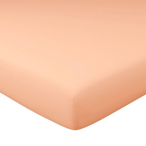 Drap-housse Grand Bonnet 160x200x40 Rose Nude En Coton