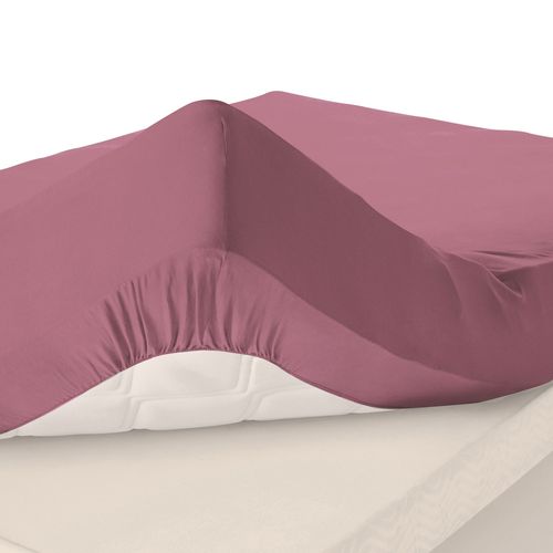 Drap-housse Grand Bonnet 180x200x40 Rose Framboise En Coton