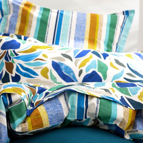 Housse De Couette 140x200 Bleu En Coton