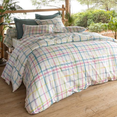 Taie Volant 63x63 Blanc Cassé En Coton